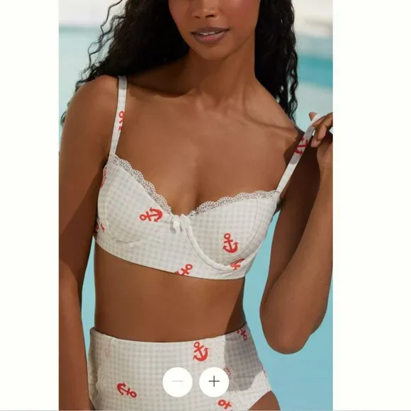 Celandine Pippa Trimmed High-Waist Bikini Bottoms - S - NWT - Picture 5 of 5